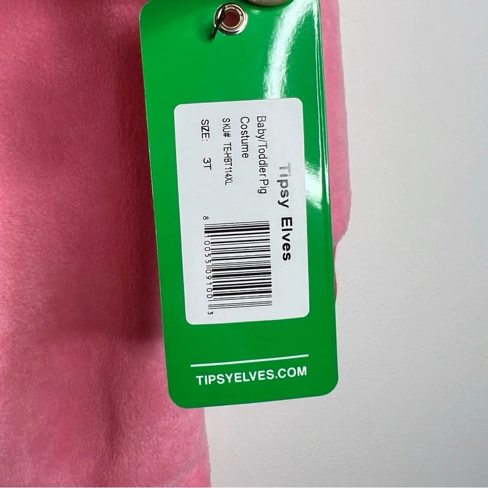 Tipsy Elves Cute Pink Baby Pig Playsuit with Hood for Toddlers NWT